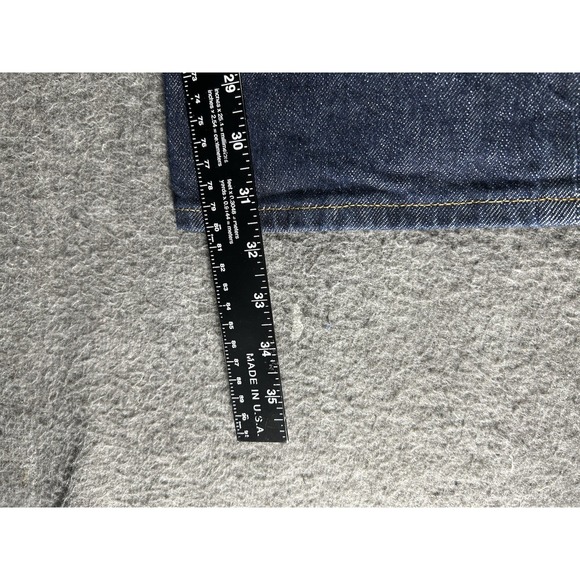 J. Crew Selvedge Flex Jeans Mens 40x32 Dark Wash Straight Leg Stretch - Picture 10 of 11